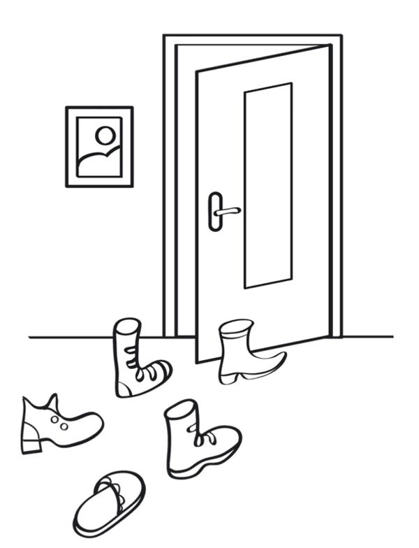 St. Andrews boots coloring page